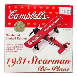 Campbell's‎ 1931 Stearman Bi Plane Die Cast